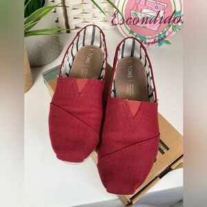 Toms Classic Black Cherry Heritage Canvas Flats- Size 7